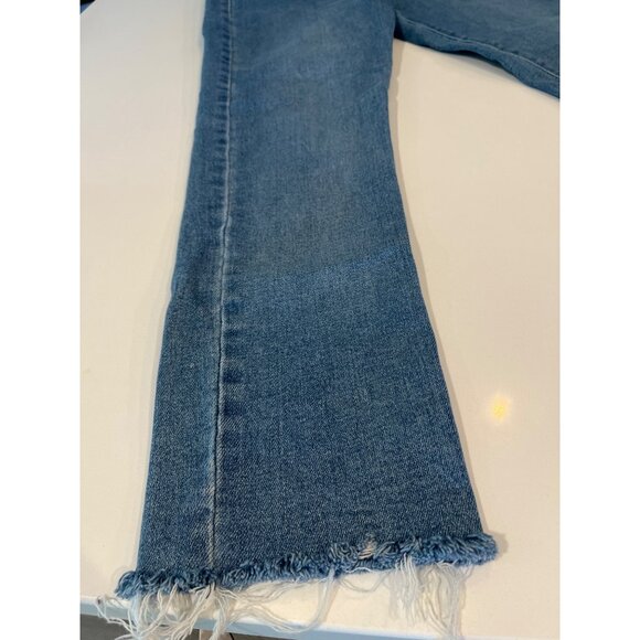 Maternity Jeans With Stretchy Black Waistband By JustUSA Size 10 Light Blue Deni - Picture 2 of 7